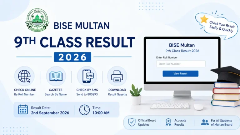 9th Class Result 2026 BISE Multan Board