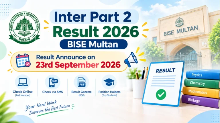 Inter Part 2 Result 2026 BISE Multan