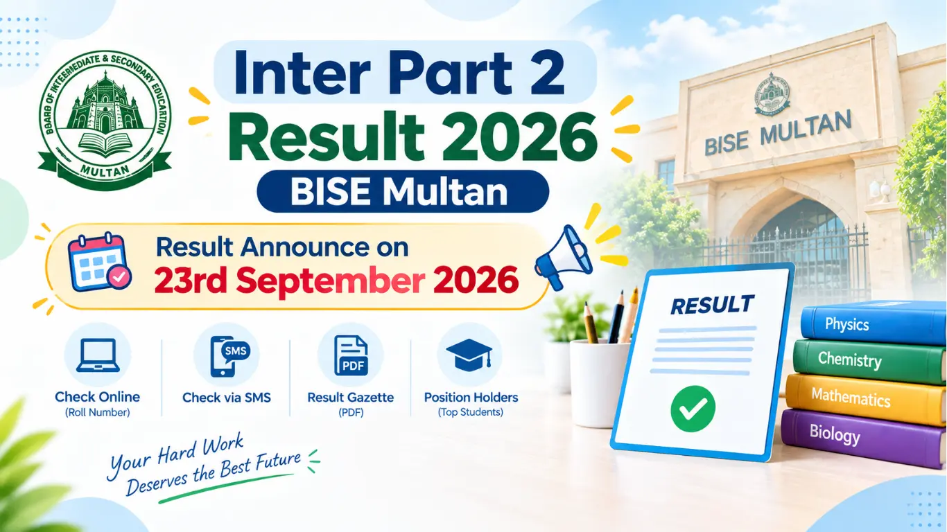 Inter Part 2 Result 2026 BISE Multan